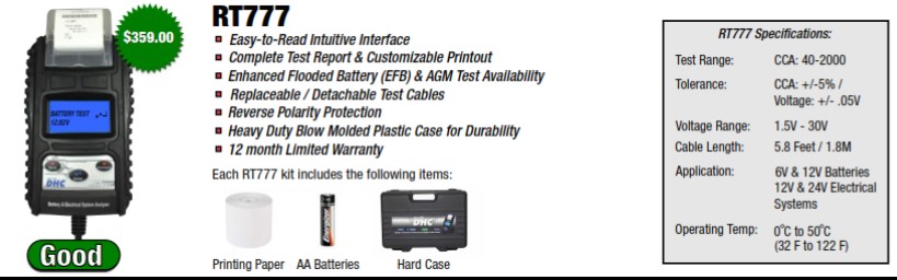 DHC Battery Testers