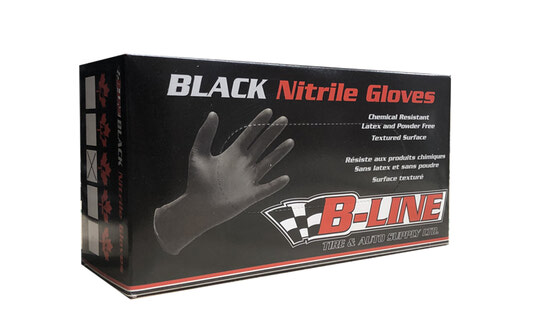 Black Nitrile Gloves - Medium (Box of 100)