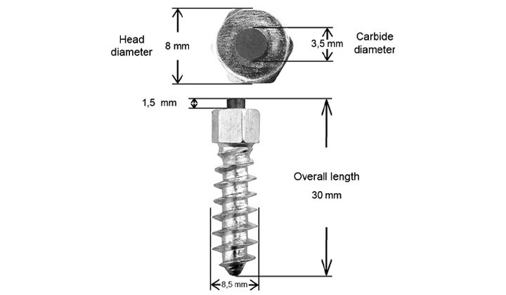 30mm Screw In Stud